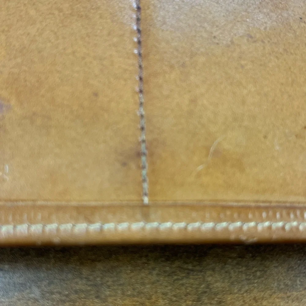 Vintage Old Travel Wallet Gold Lettering Passport Landing Card Luggage Ticket